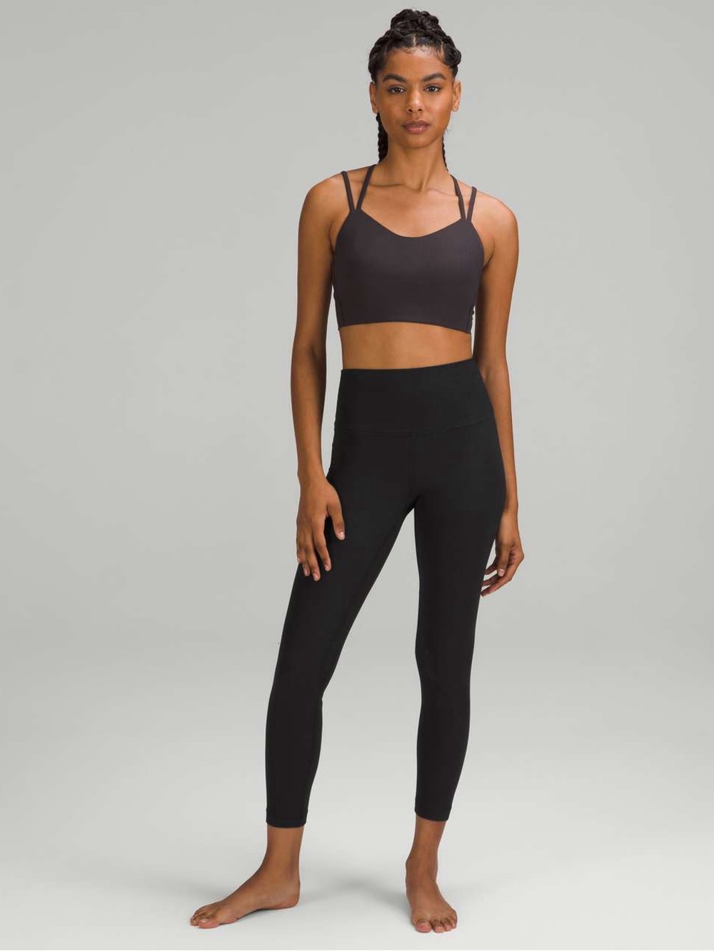 Lululemon Align Ribbed High-Rise Pant 25” Black Ribbed Nulu Leggings | Size 6